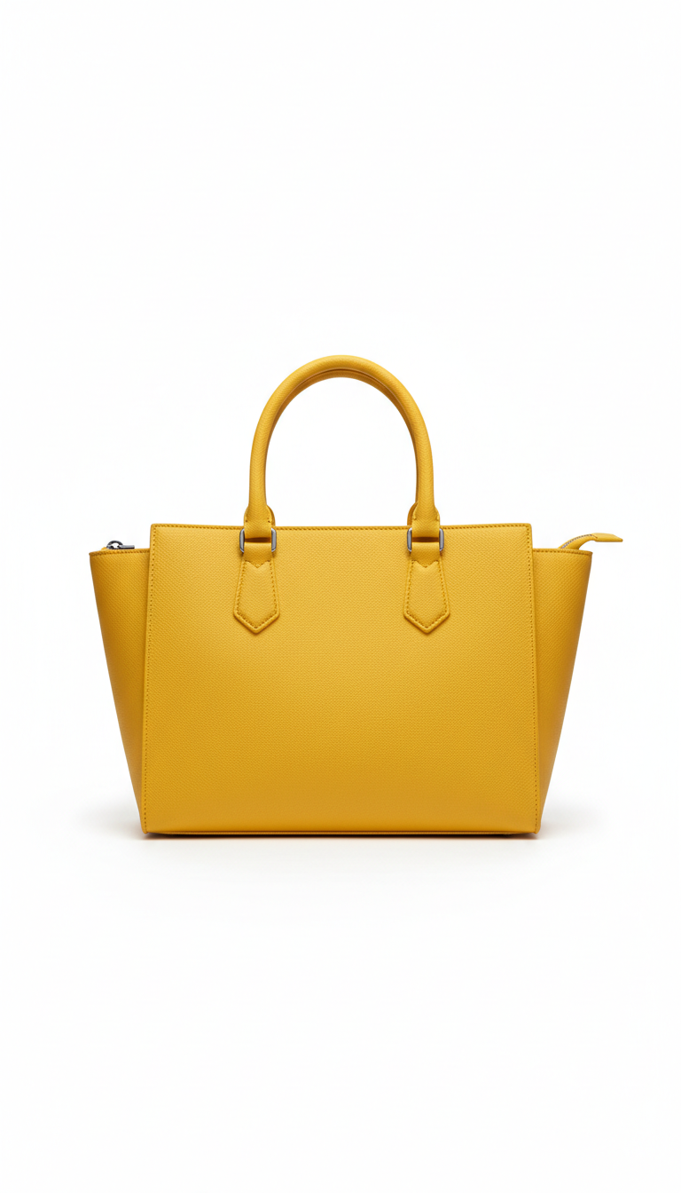 Structured Tote Bag in Citrine Pop